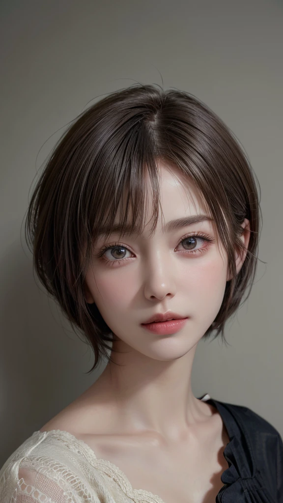 (masterpiece:1.3), ( Highest quality: 1.4), 
Cinema Lighting, 
(((1 person))), Beautiful Face, (Realistic Face), 
Beautiful hairstyle, (short hair :1.5),
Realistic eyes, Beautiful attention to detail, 
(Realistic Skin), Beautiful Skin, 
(blouse), 
Absurd, Charm, 
Ultra-high resolution, Ultra-realistic, Very detailed, 
Golden Ratio,  
office Street,