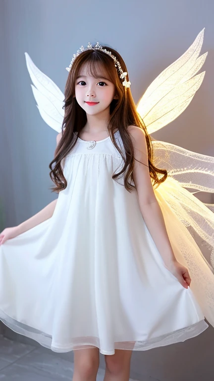 Angel　girl　Long Hair　White Dress