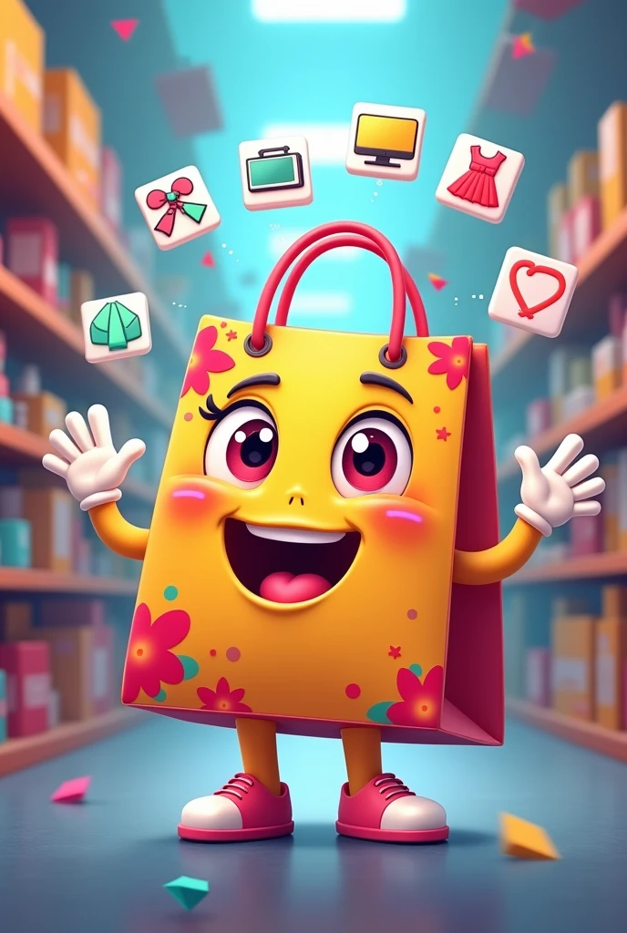 A mascot for an e-commerce store