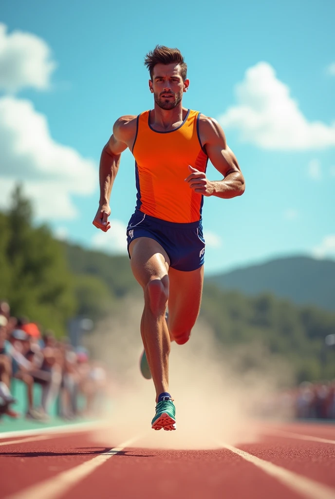 Hi, I would like you to generate a profile athlete who runs very fast.