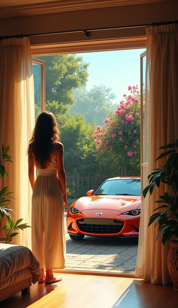 A safe and comfortable home, a new car, and a person traveling to symbolize safety, freedom and fulfillment of dreams.