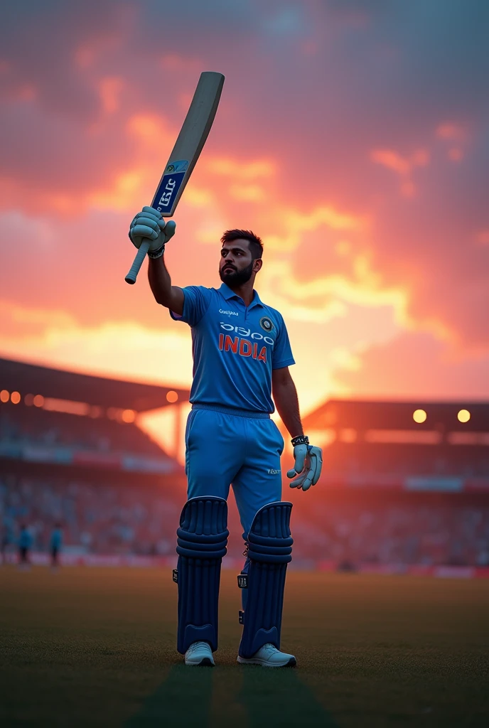 Rohit sharma stand up in sky blue jersey