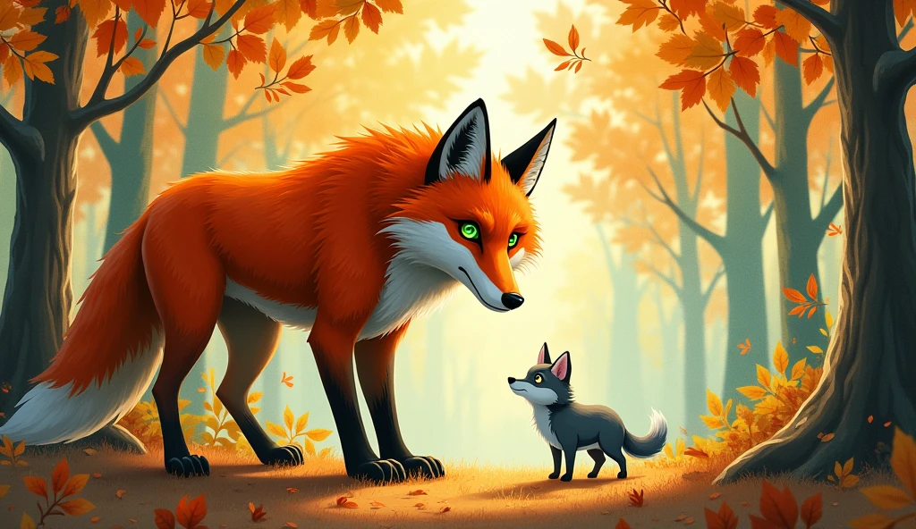 THE BIGGEST ANGRY FOX AND THE LITTLE WOLF