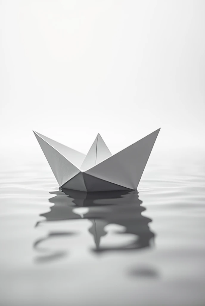 paper boat drawn in black and white and very simple
