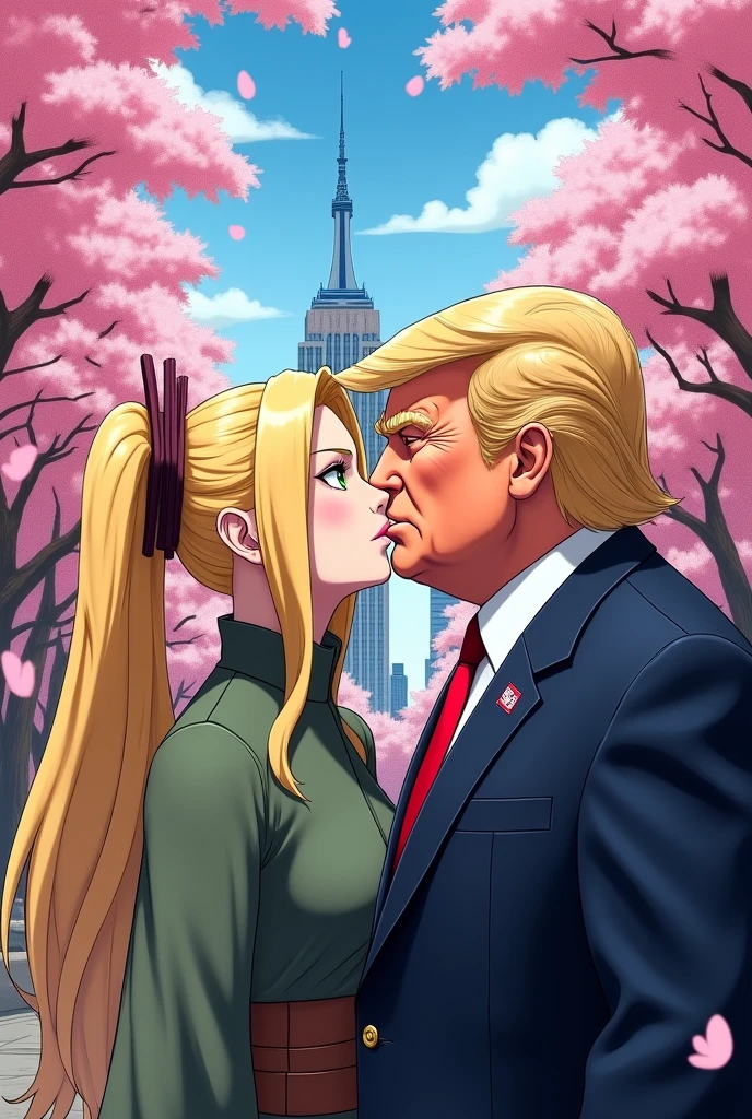 tsunade entrain de baiser donald trump