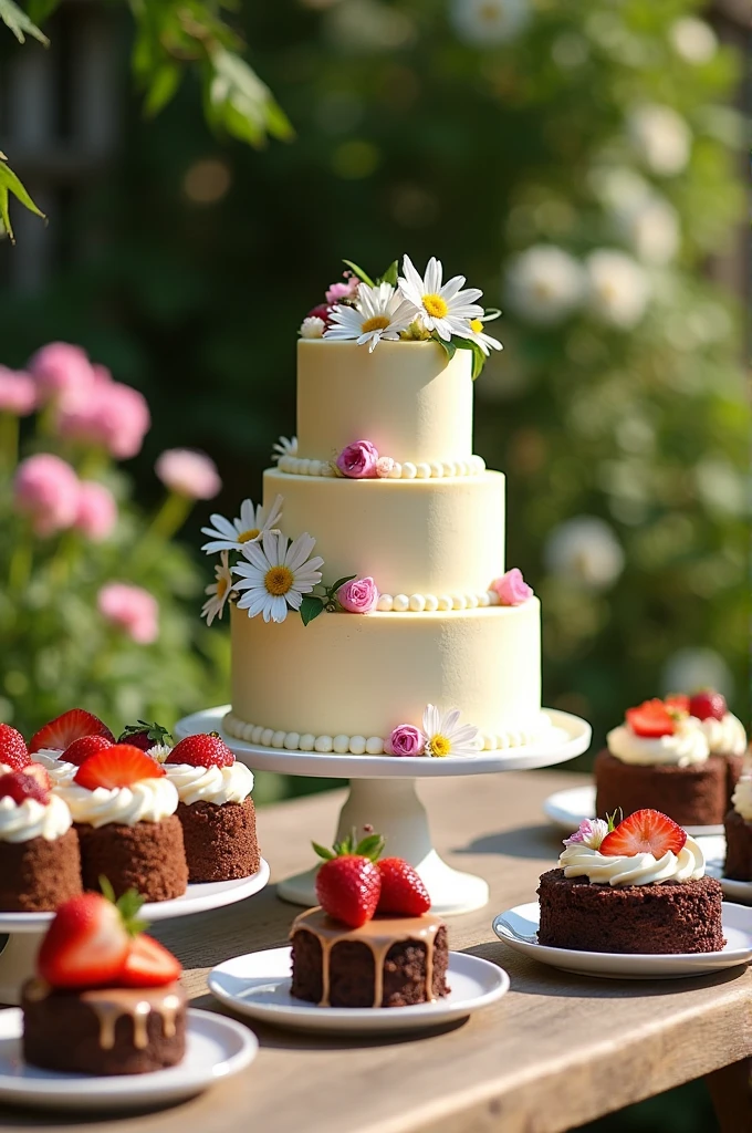 Cakes on a table