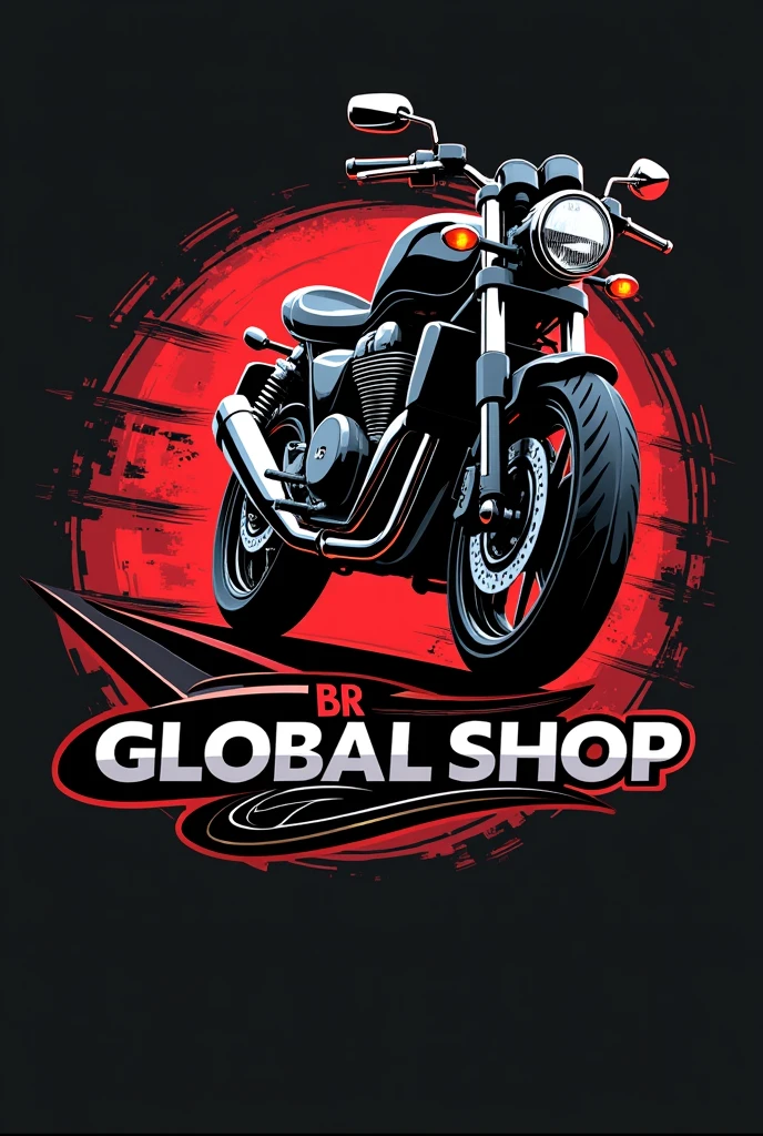 create a logo brand with the name BR GLOBAL SHOP, related to the motorcycle industry
