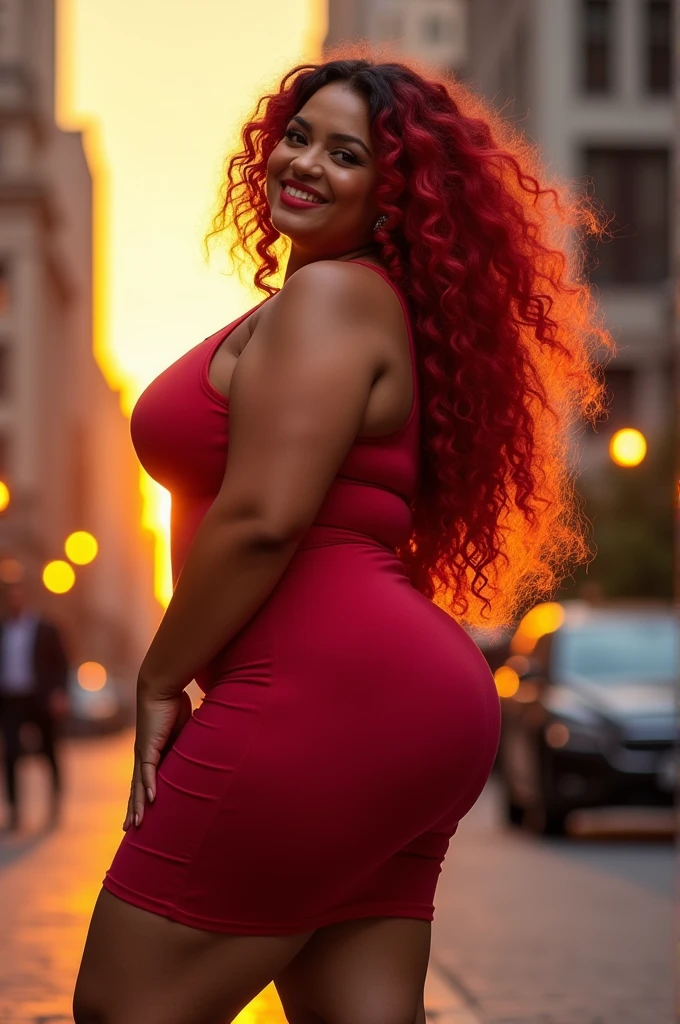A big woman's buttocks