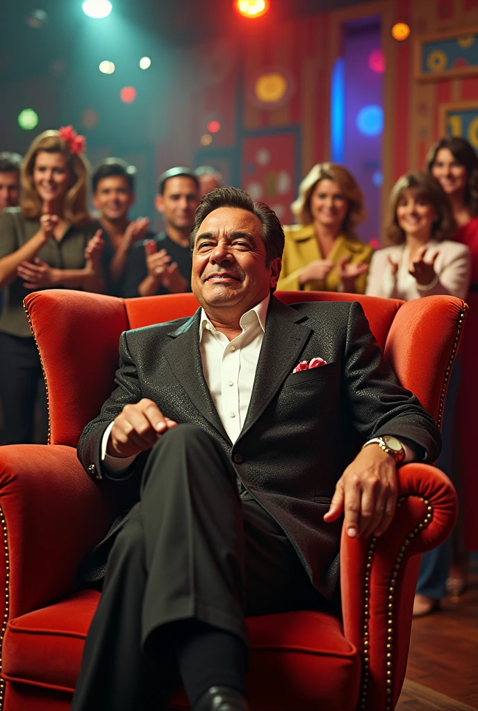 Sivio Santos smoking a cigarette