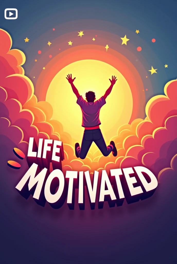 Create a YouTube logo for a channel named "Life Motivated"