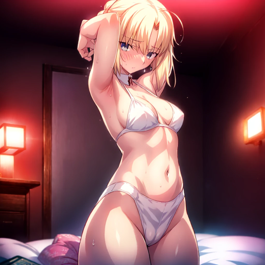 High resolution, 最high resolution,high resolution,{Things to know_f de stay night ufotable:1.15}, Rubio_ Best Quality, masterpiece, フルnude,Sweatだく,Blushing,smile,Armpitアップ,Sweat,Armpitを広げて見せている,bed,Moist,Blonde,whole body,pubic hairあり,Love juice,Armpit,side,sideの下,Armpitの下,sideアップ,Sweatをかいている,sideSweat,Upper Body, 1 person,sideズーム,Armpitズーム,Armpitを見せつける,sideを見せつける,両Arms behind head,nude,Raise your arms, Inner cavity reflection,whole body,Two arms,Alone,sexy,1 personだけ,Looking at me,膣からsemenが垂れている,front,pubic hair,Obscene lines,Ray tracing,Slender body,E Cup,Embarrassing,Armpit強調,side強調,ArmpitSweat,sideSweat,Wet Skin,Open your mouth,Noise Reduction,((Place your hands behind your head)),Emphasis on the crotch,Chest Enhancement,stage,Perfect lighting,体をfront,Look up,looking at the camera,真front,I don't want to go away.,体をfront,両Raise your arms,両Arms behind head,Embarrassing,Hands behind head,Hotel Rooms,bedの上,全naked,naked,膣からsemenが垂れている,bedに横たわる,,フルnude,オイルを塗ったテカテカのsideの下を見せる、オイルを塗った光沢のあるsideの下:1.30、Surreal、sideの下、オイルを塗った光沢のあるsideの下:1.30、光沢のあるsideの下、オイルを塗ったぬるぬのsideの下:1.30、ぬるぬるした光沢のあるsideの下:1.20、明るく詳細なsideの下、sideの下の細かいシワ:1.7、リアルなsideのシワ:1.7、sideの下を照らす光:1.4、side毛穴の細部まで), Armpit見せポーズ,side見せポーズ,Nipples,Nipplesが立っている,No clothes,素っnaked,Armpitアップ,sideアップ,NaughtyなArmpit,Naughtyなside,Sweat,Naughty,Arms behind head,Armpitを広げる,sideを広げる,Embarrassed look,Love juiceが垂れている,NaughtyなPussy,体をfrontへ,pubic hairが生えている,pubic hair,semen,semenまみれ,Naughtyな体,Naughtyな身体,NaughtyなPussy,Naughtyなgenital,genital,NaughtyなPussy,Naughtyなnaked,Naughtyなnaked体,Naughtyな肉体,Naughtyなボディー,恥ずかしそうにArmpitを見せている,恥ずかしそうにsideを見せている,lotion,lotionまみれ,Vaginal fluid,Vaginal fluidが垂れている,Love juice,Love juiceが垂れている,semenでベタベタ,Sticky with semen,Sperm,Spermまみれ,Spermでベタベタ,Pussy,Pussyを見せつける,Pussy,Pussyを見せつける,Embarrassed look,Groinにタトゥー,Groin,View your viewers,genital,女genital,湿ったArmpit,湿ったside,smile,4K,(8k),Noise Reduction,Place your hands behind your head,Emphasis on the crotch,((Place your hands behind your head)),(Shiny, oily skin), Raise the hand, (Raise your arms above your head:1.5), Put your arms behind your head, sideの下, (sideの下 into viewer's face:1.5), (View your viewers:1.5), Raise the hand,蒸れたArmpit,蒸れたside, sideの下を露出させる,Armpitの下を露出させる,両手を頭に当ててbedに座わる,蒸れたArmpit,蒸れたside,Armpitアップ,sideアップ