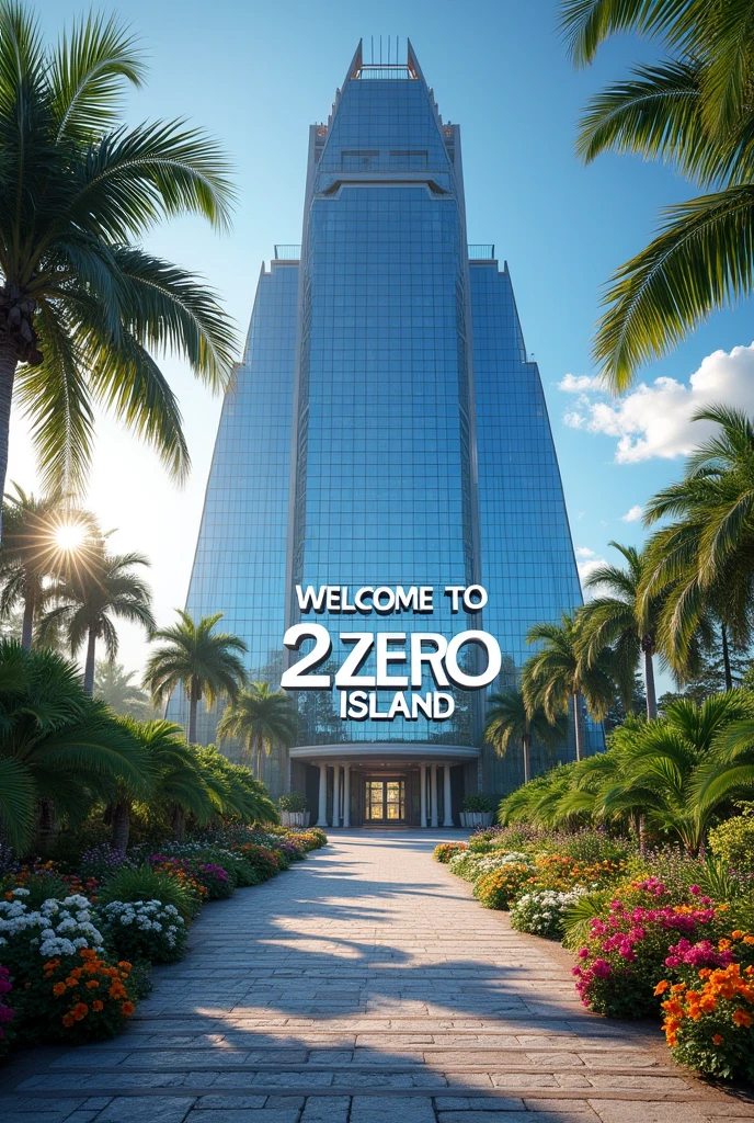 large building with the words WELCOME TO 2ZERO ISLAND