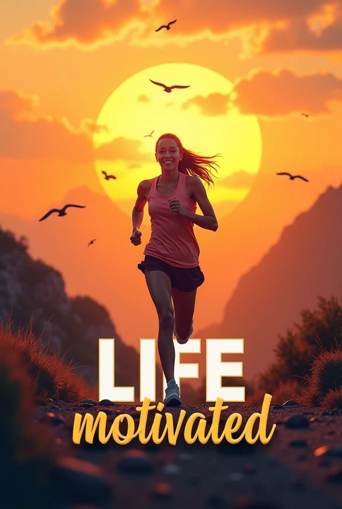 Create a YouTube banner for a channel named "Life Motivated"