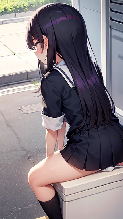 uniform 高校生開脚Pee漏れ,Pee,trembling,puddle of Pee,Pussy,Browsing Caution