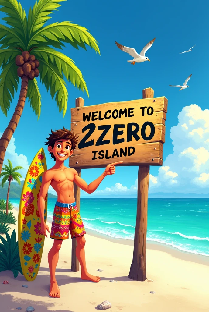 META dengan tulisan WELCOME TO 2ZERO ISLAND