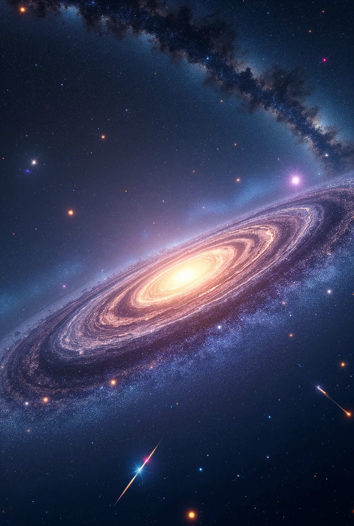 Image showing the Milky Way system with thousands of galaxies in the background, explicitly showing the greatness of the universe