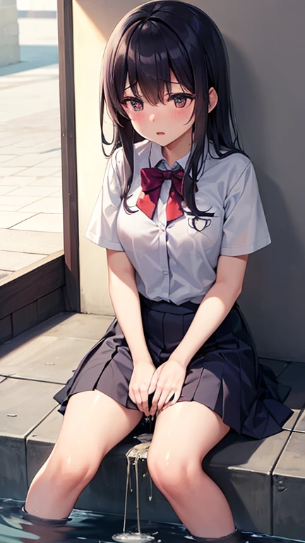 　uniform　高校生開脚Pee漏れ,Pee,trembling,puddle of Pee、I&#39;m not wearing pants,Pussy,Browsing Caution,pussy,
