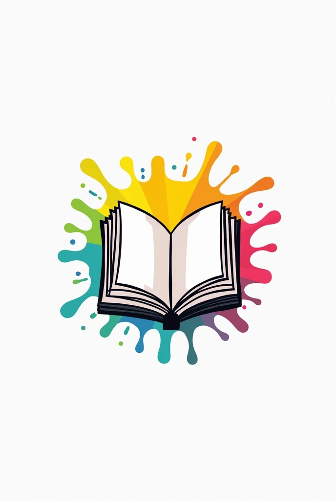 Create a corporate image (Logo simple) about a museum of Japanese comics and manga that calls itself: "Comic Verse Museum", with a book (comic or manga) in the middle, and a range of bright colors and pastel colors. Let it be a SIMPLE AND EASY TO DRAW achievement