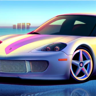 Beautiful car, detailed, nice, vector art, nice color, soft light, sharp, solid backround, nice wheels, 