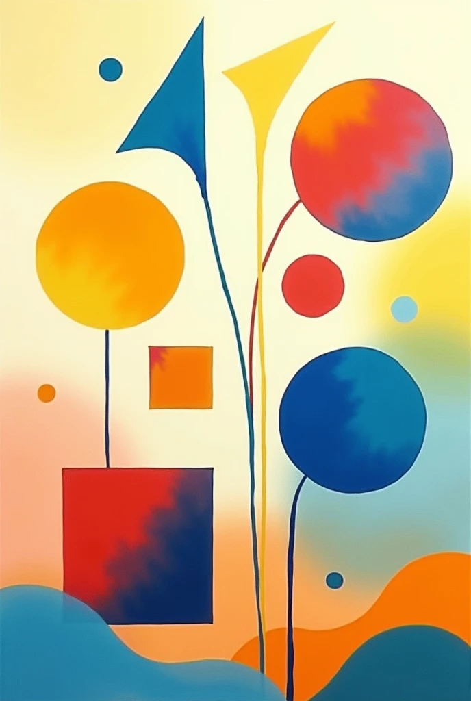 Make a painting with geometric figures that is easy to recreate VERY EASY TO DO IN REAL LIFE 