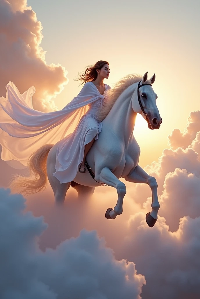 half human half horse in the clouds