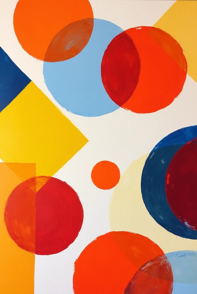 Make a painting with geometric figures that is easy to recreate VERY EASY TO DO IN REAL LIFE