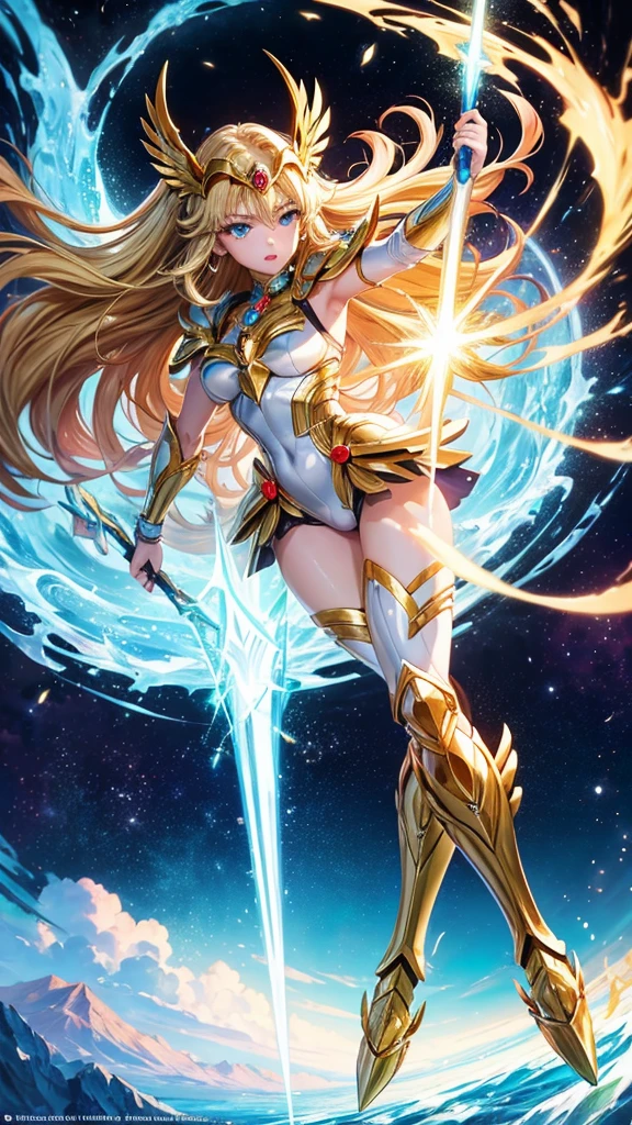 アニメ, 18 year old girl  {face perfect}, {hair blonde}, {greeneyes}, {asymmetrical eyes}, {perfect nose}, {red lips}, {full body 5.0}, {saint seiya virgin gold armor}, {facing the front, looking at camera}, {in a forest} masami kurumada

{8k image}, {128k ultra resolution}, {ultra quality 128k}, {128k high quality sharpness},