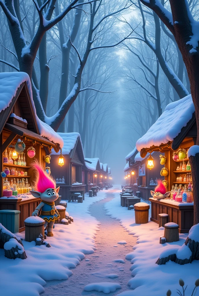 background for invitation theme frozen a troll market
