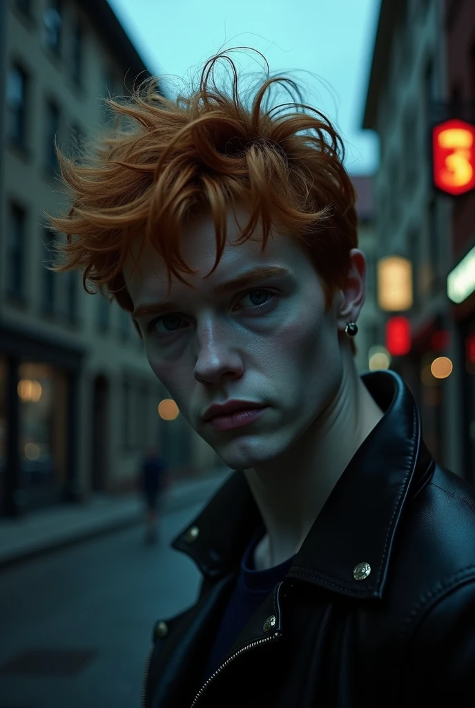 pale, has short ginger hair, famously portrayed by Cameron Monaghan, Cameron Monaghan,face,photo