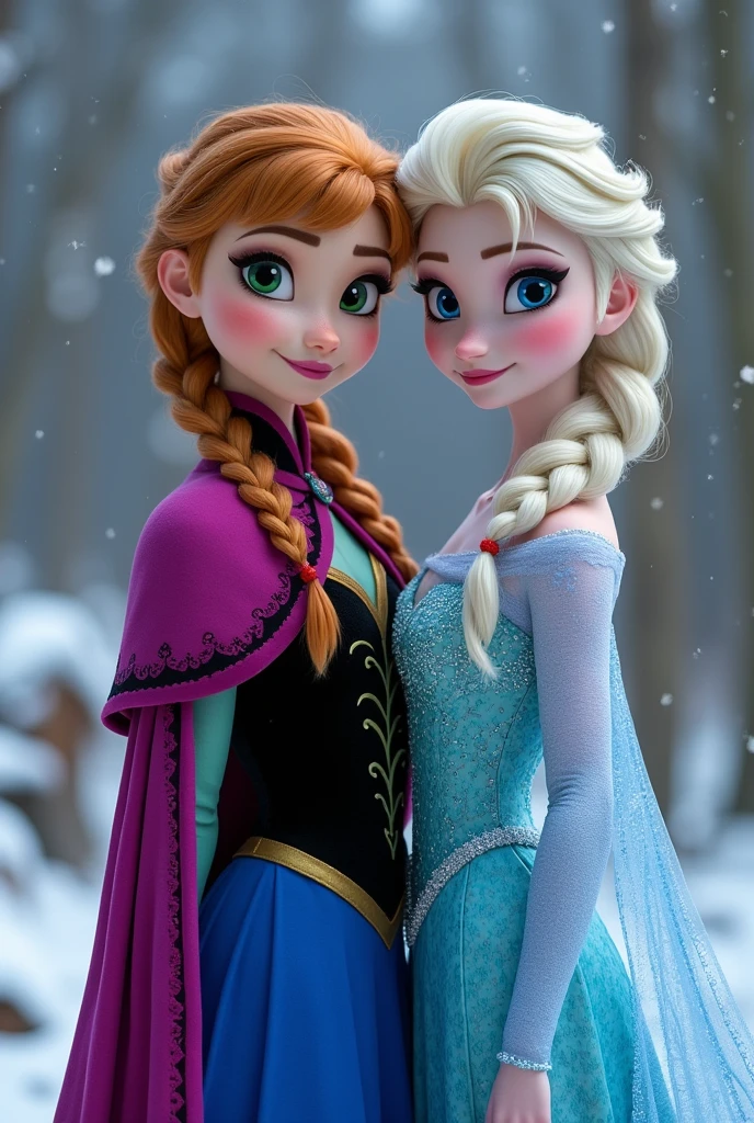 Anna and Elsa, naked, sexy