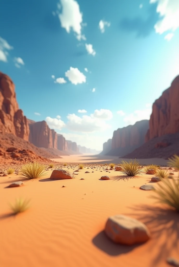 a flat desert with some rocks and some bushes, desert in the background, sand and desert environment, barren desert landscape, desert background, desert landscape, desert landscape, in a vast serene desert, Desert and blue sky, wandering the desert landscape, Empty desert, Wadi Rum, sand desert, Desert wasteland, tilt shift desert background, Martian Sands Background