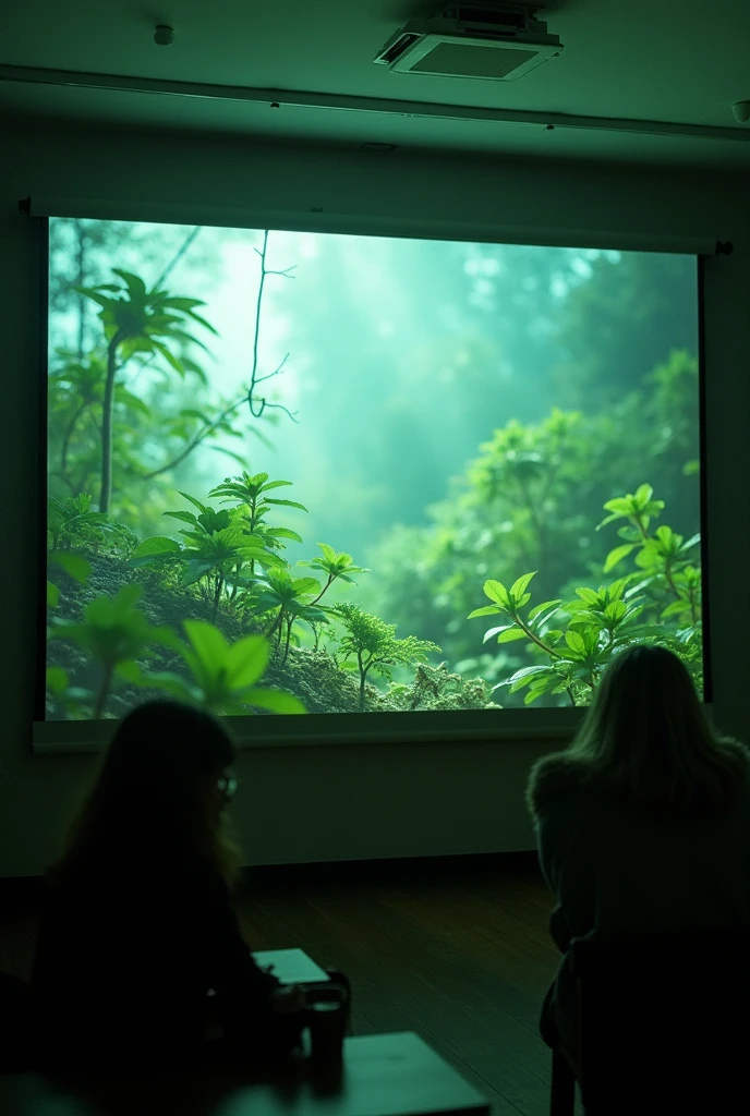 A screen is seen with questions about entheogenic plants, 