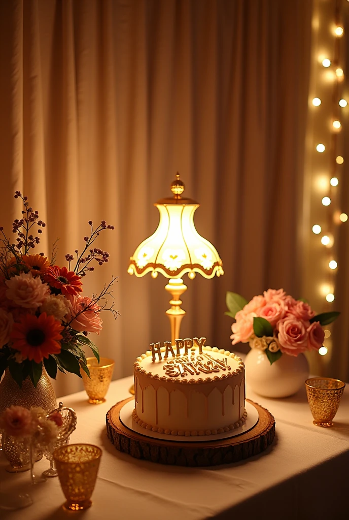 write this name with happy JENNY SIRIMA birth day 21 august and write manager light lamp text          luxury please make sure the name correct