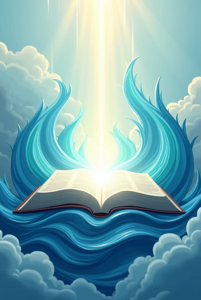 Bible logo dividing the many waters logo