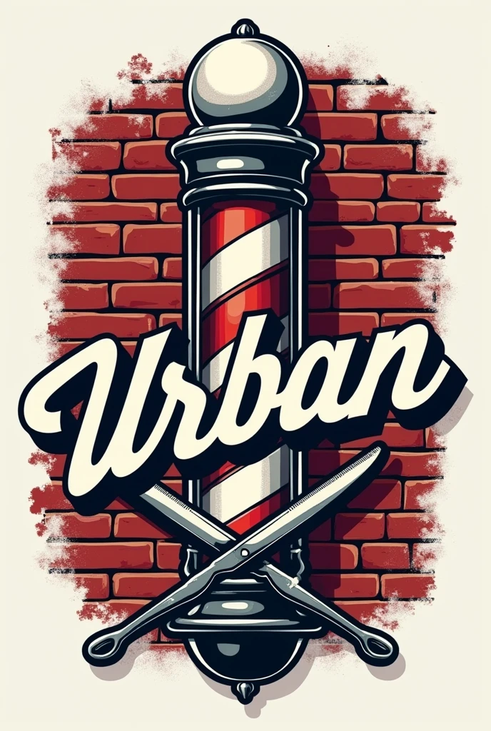 Create a barbershop logo with a classic style and an urban name