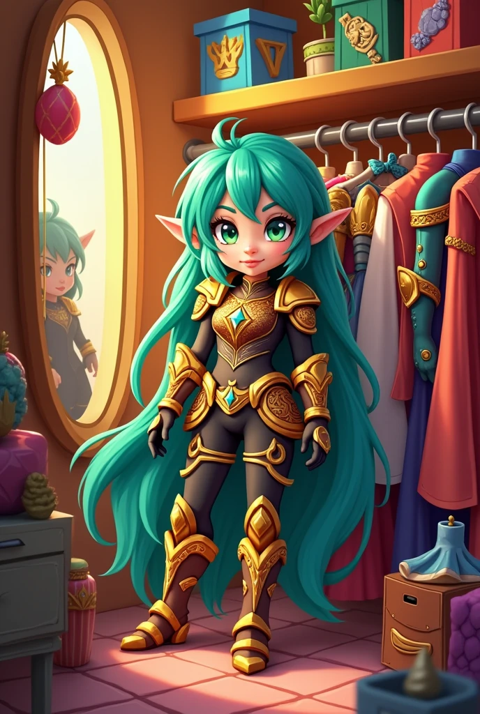 Closet of a mobile game character 