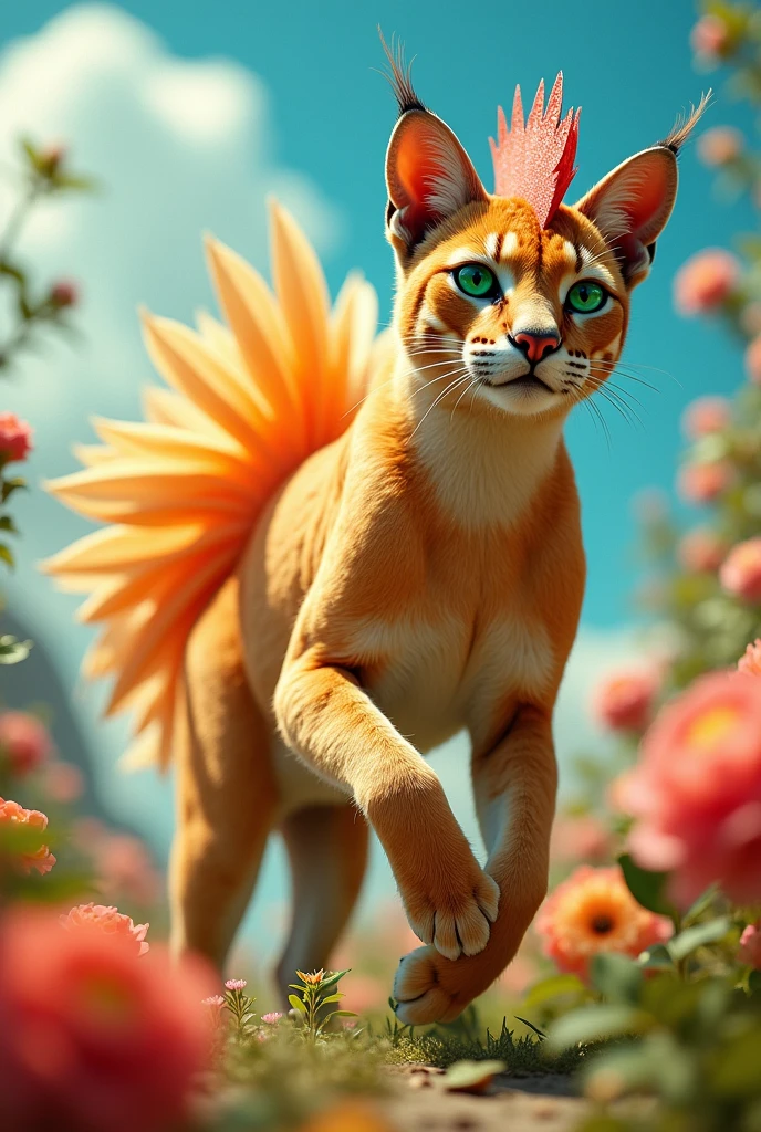 A puma that is half chicken