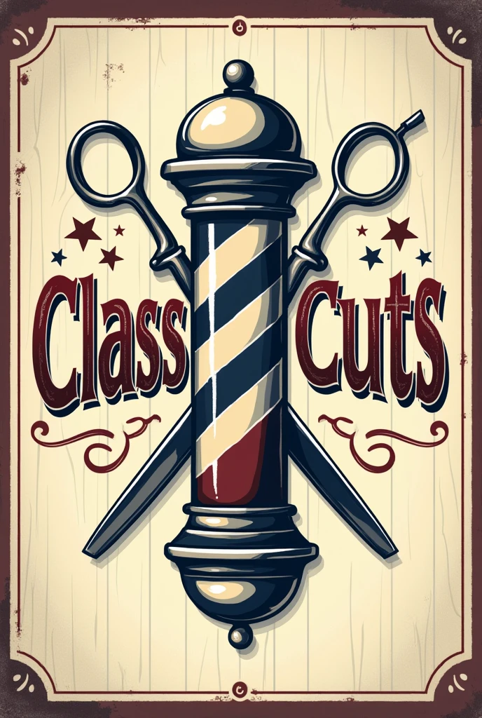Create a classic style barbershop logo
