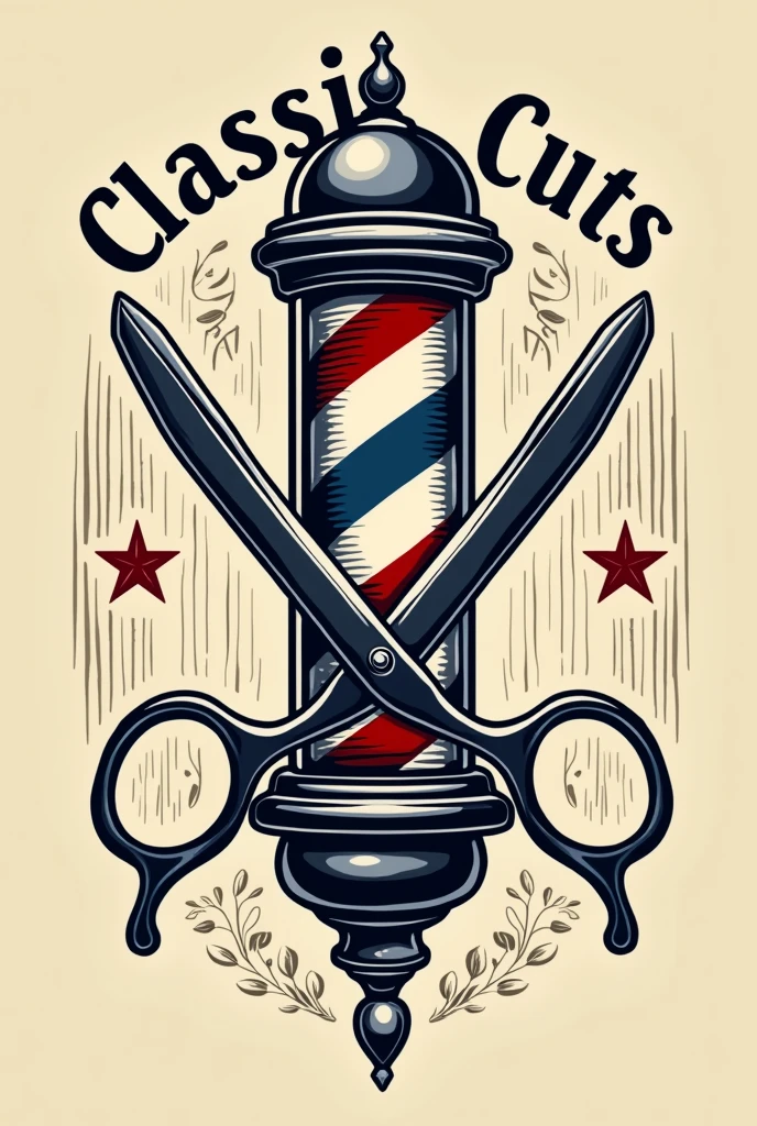 Create a classic style barbershop logo