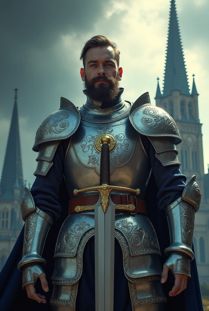 A serious and strict holy knight