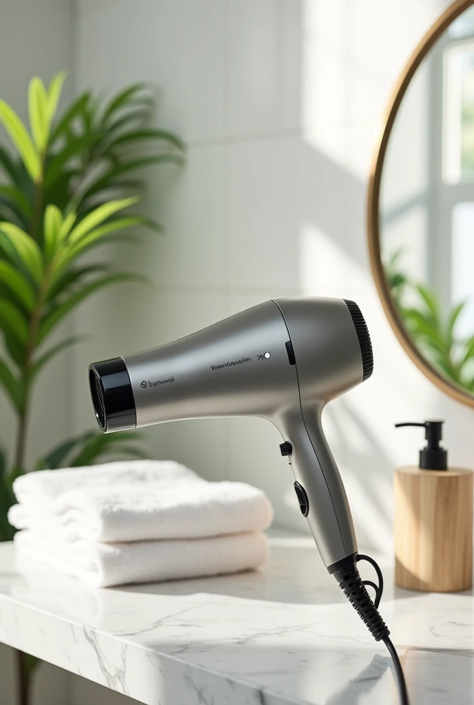 a hair dryer 