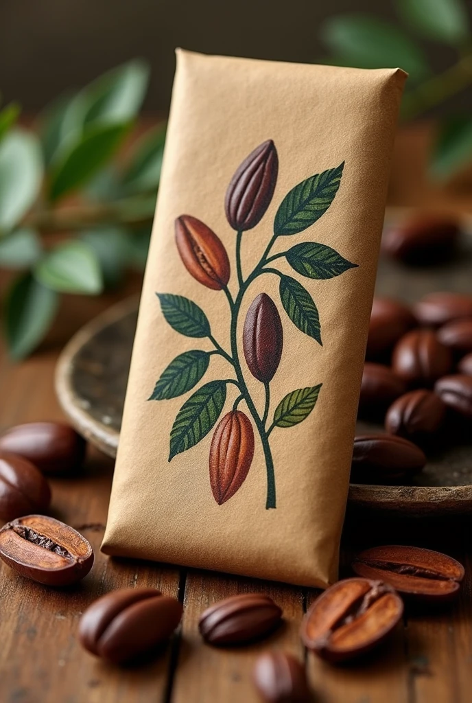 Make a chocolate wrapper with recycled paper
