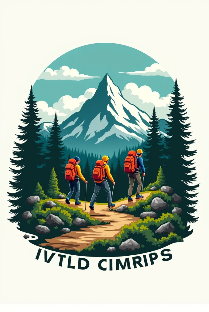 Create logos for nature adventure hiking group, of intrepid adventurers, with the word "Wild Camp Trips",
