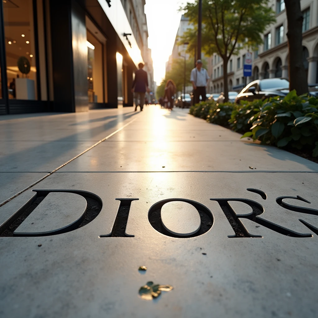 Those deep DIORiS letters marked on the ground
