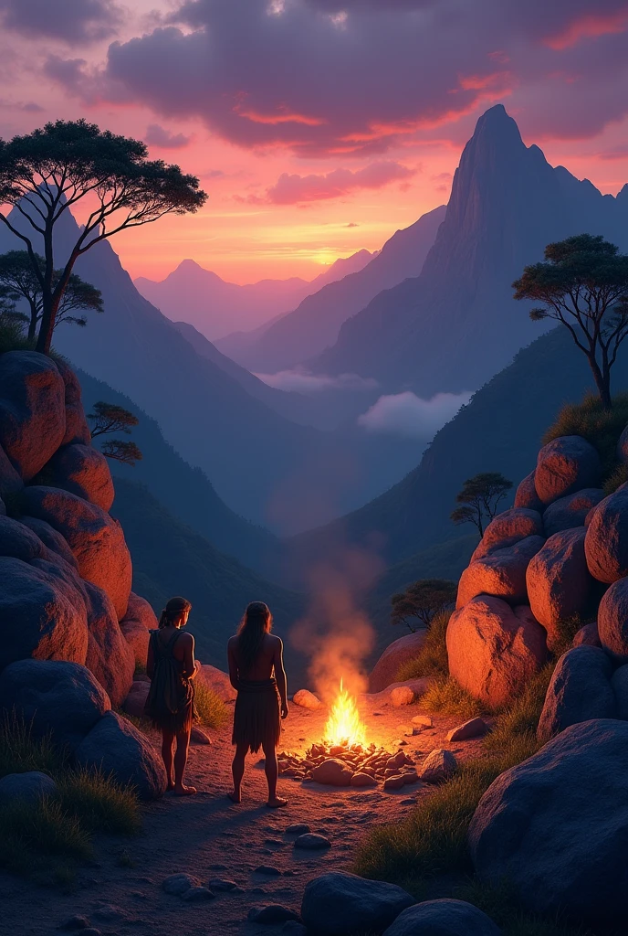 Paleolithic era landscape