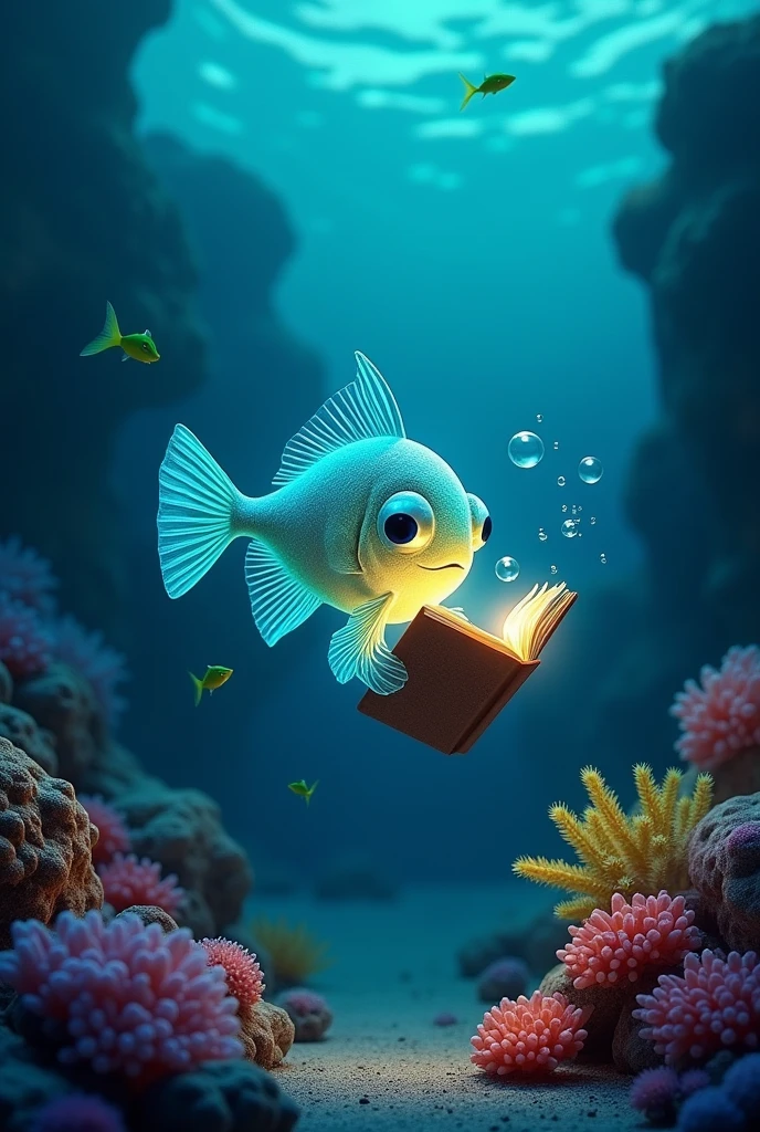 Lanternfish reading book