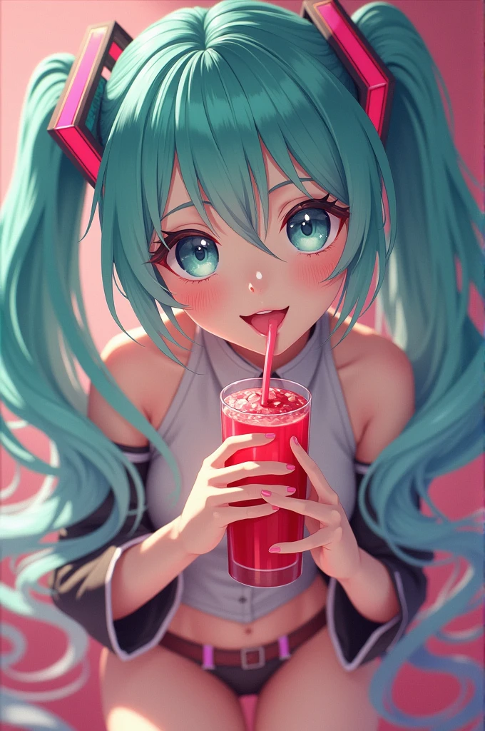 Miku Hatsune expand vagina naked vagina juice