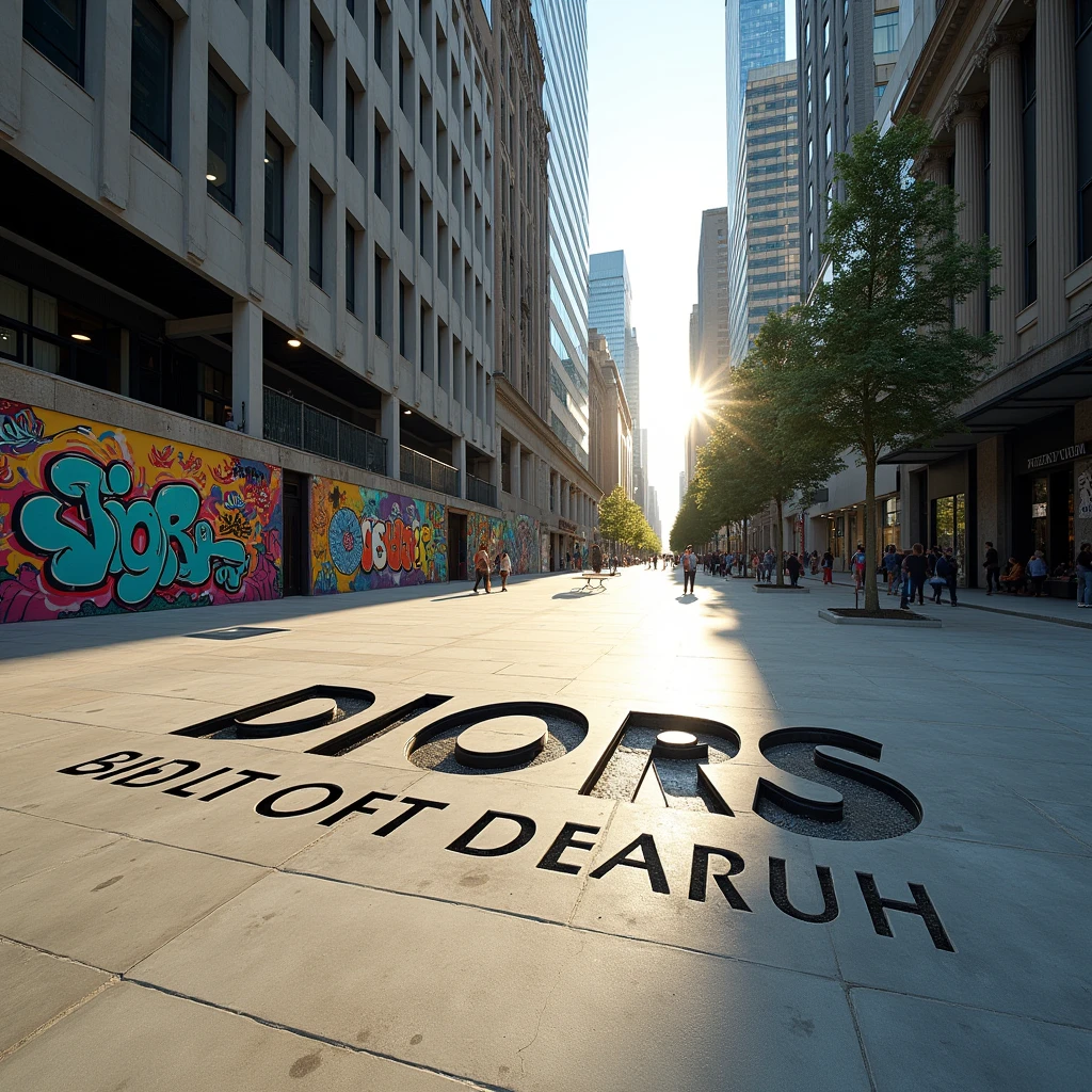 Those deep DIORiS letters marked on the ground