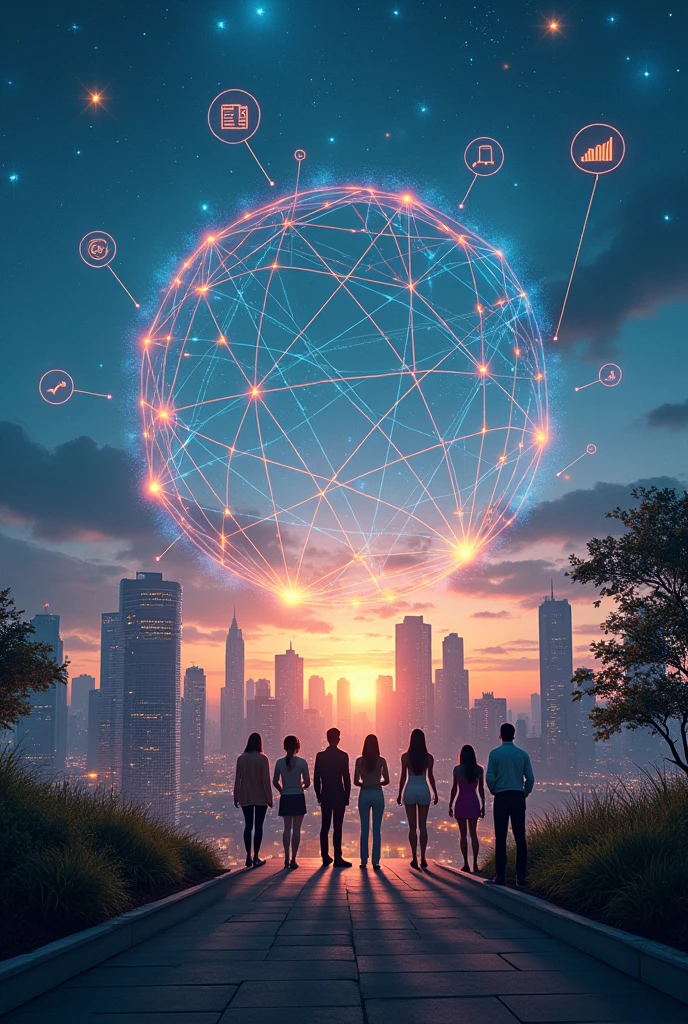 an image that represents the network effect
