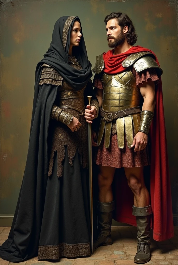 ((masterpiece)), Witch and Roman Centurion 